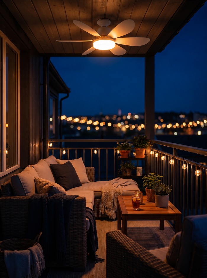 La véranda ou le balcon couvert