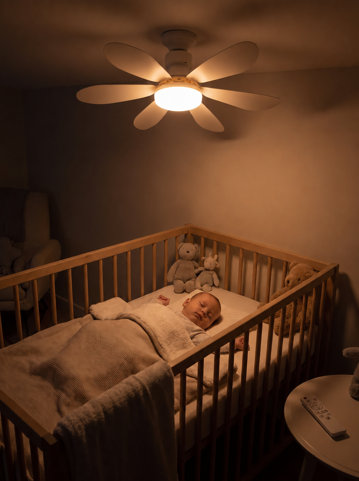 La chambre de bébé, en silence